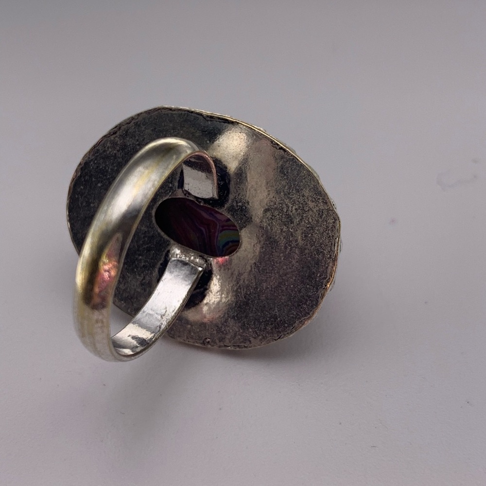 Rainbow Cal-silica Sterling Silver Ring - Picture 10 of 12